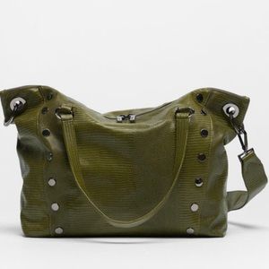 VERY RARE Hammitt Daniel LRG LIMITED EDITION COLOR Evergreen Lizard + Gunmetal